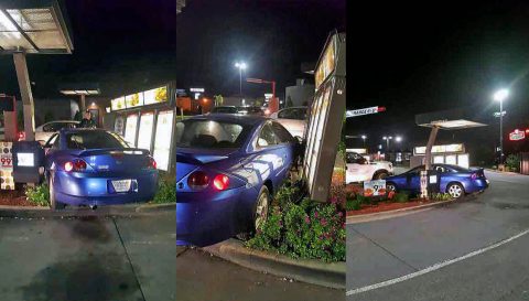 Thursday night, a Mercury C6S crashed into the Wendy's Drive-Thru located on Wilma Rudolph Boulevard.