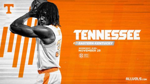 Tennessee Men's Basketball plays Eastern Kentucky at Thompson-Boling Arena, Wednesday. (UT Athletics)