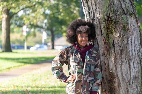 U.S. Army veteran Erica Harris calls the Austin Peay State University Military Student Center her comfort zone.