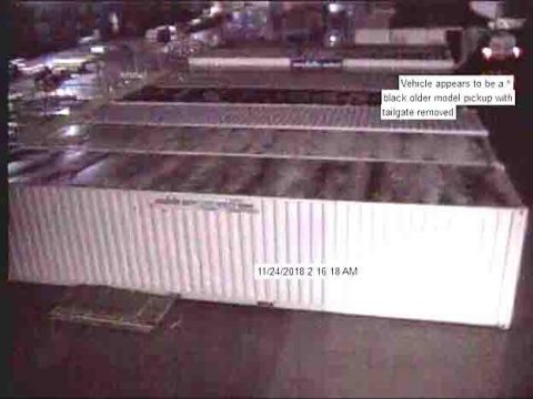 Four Samsung front-load washers were stolen from a shipping container on Wilma Rudolph Boulevard