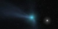 This image portrays a comet as it approaches the inner solar system. Light from the Sun warms the comet’s core, or nucleus, an object so small it cannot be seen at this scale. (NASA/JPL-Caltech)