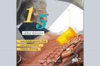 1 in 5 Older Drives use medications that can potentially impair driving. (AAA)