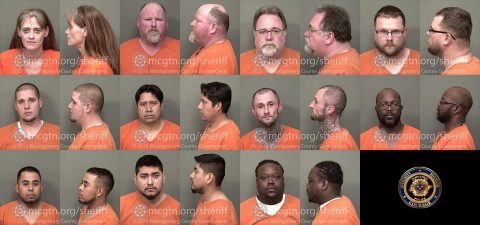 Clarksville Police arrest (Top L to R) Maranda Yetton, Juston Norfleet, Barry Wallace, Jeremy Brown, (Mid L to R) Steven Ward, Alejandrino Velasco, Isaiah Pride, Mark Miller, Javier Gonzalez Garcia, (Bot L to R) Jose Luis Gonzalez Bravo, John Bowers in Prostitution Sting.