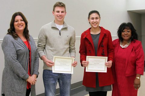 Rossview High School student Joseph Bierman has been selected to represent Tennessee as a nominee for the National U.S. Presidential Scholars Program. Ashley Rands of RHS was recognized for the Career Technical Education component.