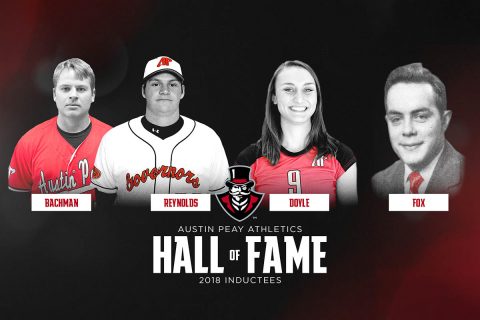 Greg Bachman, Matt Reynolds, Nikki Doyle, Hendricks Fox to be inducted into Austin Peay Athletic Hall of Fame. (APSU Sports Information)