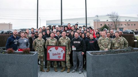 Austin Peay Baseball begins preseason preparation doing team building activities with Fort Campbell's 160th Special Operations Aviation Regiment (SOAR). (APSU Sports Information)