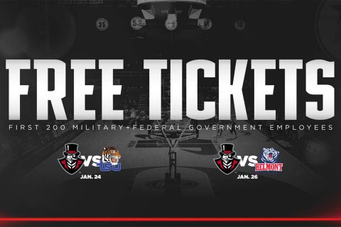 APSU is giving away Free Tickets to the First 200 Military and Federal Goverment Employess. (APSU Sports Information)