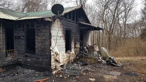 There was a house fire today at 114 Duncan Street. (Sgt Blackmon, Clarksville Police)