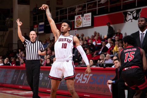 Austin Peay Men's Basketball looks to remain at the top of the OVC when it takes on Eastern Illinois at the Dunn Center, Saturday. (APSU Sports Information)