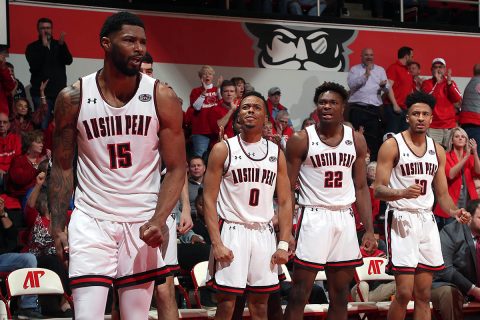 Austin Peay Men's Basketball loses at home to Murray State 73-71 at the Dunn Center Thursday night. (Robert Smith, APSU Sports Information)