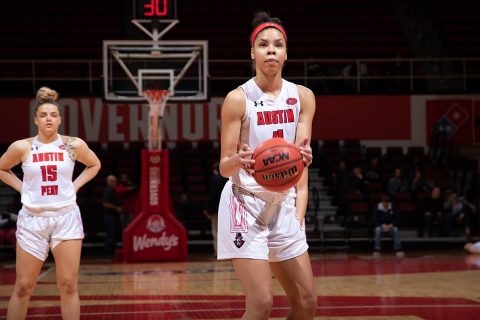 Austin Peay Women's Basketball takes down Murray State 59-56 at the Dunn Center Saturday afternoon. (APSU Sports Information)