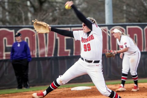 Austin Peay Softball senior Morgan Rackel throws second no hitter of her career to power Govs to 1-0 win over Jackson State. (APSU Sports Information)