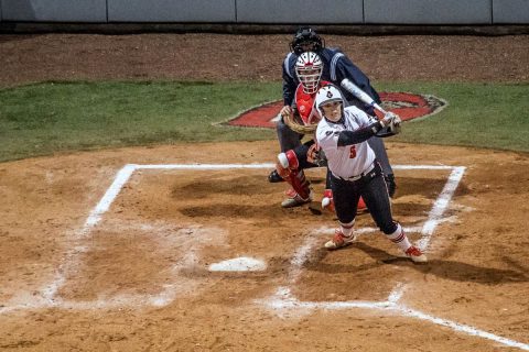 Austin Peay Softball Junior Danielle Liermann connects on two homes runs in 10-6 win over Middle Tennessee Wednesday. (APSU Sports Information) Austin Peay Softball Junior Danielle Liermann connects on two homes runs in 10-6 win over Middle Tennessee Wednesday. (APSU Sports Information)