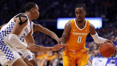 Tennessee Men's Basketball junior Jordan Bone had 19 points in loss to Kentucky at Rupp Arena Saturday night. (UT Athletics)