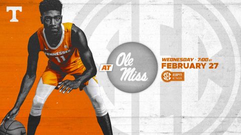 Tennessee Men's Basketball face Ole Miss on the road Wednesday night at The Pavilion at Ole Miss. (UT Athletics)