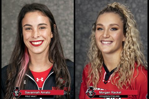 APSU Track and Field's Savannah Amato and Softball's Morgan Rackel.