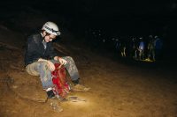 Olivia Salamy, Austin Peay Govs Outdoors trip leader, led a trip in December to Indian Grave Point Caves near Lebanon, Tennessee.