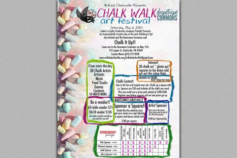 Chalk Walk Art Festival to be held Saturday May 11th, 2019