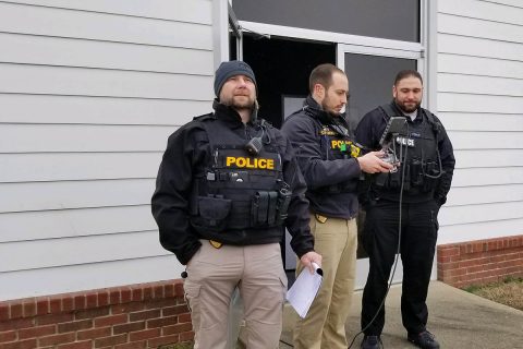 Clarksville Police deployed a drone during the search. Clarksville Police deployed a drone during the search.
