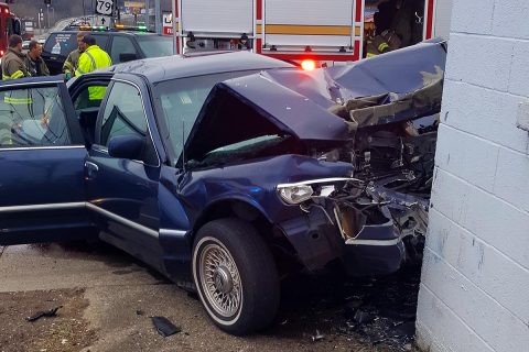 Clarksville Police responded to a single vehicle accident on Collage Street Saturday afternoon. The driver passed away from their injuries. (Koski, Clarksville Police)