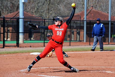 Austin Peay Softball pitcher Morgan Rackel shuts down Eastern Illinois in 9-0 road win Sunday. (APSU Sports Information)