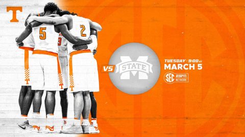 Tennessee Men's Basketball plays Mississippi State at Thompson-Boling Arena, Tuesday night. (UT Athletics)