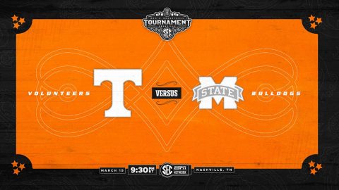 Tennessee Men's Basketball begins SEC Tournament Friday night against Mississippi State. (UT Athletics)