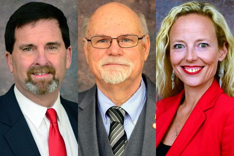 Clarksville Mayor Joe Pitts names (L to R) Jeff Burkhart, Ron Erb and Stacey Streetman to ad-hoc committee.