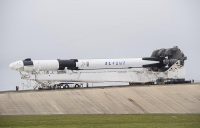 A SpaceX Falcon 9 rocket with the company’s Crew Dragon spacecraft onboard is seen as it is rolled to the launch pad at Launch Complex 39A as preparations continue for the Demo-1 mission, Feb. 28, 2019 at NASA’s Kennedy Space Center in Florida. The Demo-1 mission will be the first launch of a commercially built and operated American spacecraft and space system designed for humans as part of NASA’s Commercial Crew Program. (NASA/Joel Kowsky)