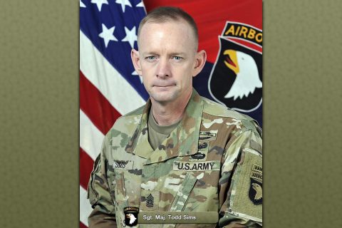 Sgt. Maj. Todd Sims