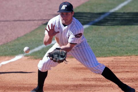 Lipscomb scores three in the bottom of the ninth inning to get 9-8 win over Austin Peay Baseball, Tuesday. (Robert Smith, APSU Sports Information)