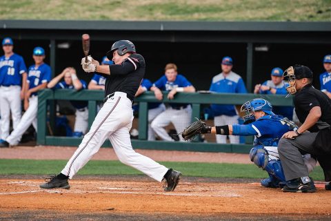 Austin Peay Baseball was down 9-8 in the bottom of the ninth when Matthew Joslin sweeps the bases clean with a homer to give the Govs a 12-9 victory Tuesday night over Southern Illinois. (APSU Sports Information)