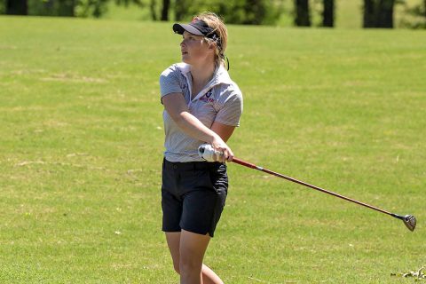 Austin Peay Women's Golf junior Meghann Stamps leads the Govs with a 75 at OVC Championships. (APSU Sports Information)