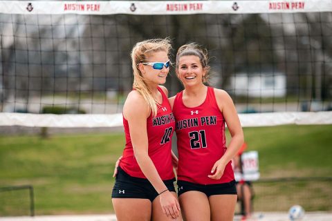 Austin Peay Beach Volleyball's (L to R) Jenna Panning and Haley Turner named to ASUN Conference's All-Academic Team. (APSU Sports Information)