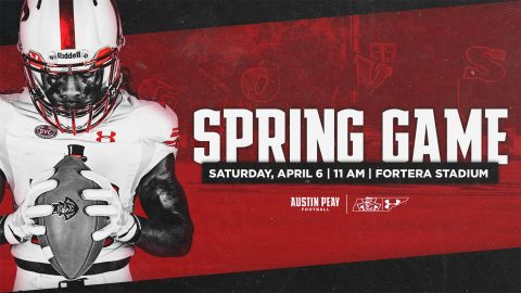 Austin Peay Football’s Red and White Spring Game set for Saturday, April 6th, 2019. (APSU Sports Information)