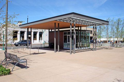 The Downtown Commons ticket booth.