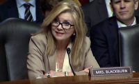 Senator Blackburn at the Senate Judiciary Committee Hearing with Twitter and Facebook.