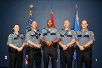 Montgomery County Sheriff’s Office graduates (L to R) Camilla Kent, Dennis Morgan, Albert Smith, Ryan Stach and Joshua Wilson.