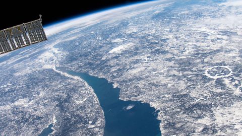 The Manicouagan impact crater in Quebec, Canada, is one of many reminders that asteroids have impacted Earth. Although large impacts are rare, it's important to be prepared. That's why NASA, other U.S. agencies and international partners gather periodically to simulate impact scenarios and discuss the best course of action for disaster mitigation. (International Space Station)