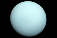 This is an image of the planet Uranus taken by the spacecraft Voyager 2, which flew closely past the seventh planet from the Sun in January 1986. (NASA)