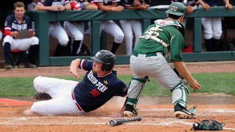 Austin Peay Baseball sees home win streak end with 11-3 loss to Jacksonville Saturday night at Raymond C. Hand Field. (APSU Sports Information)