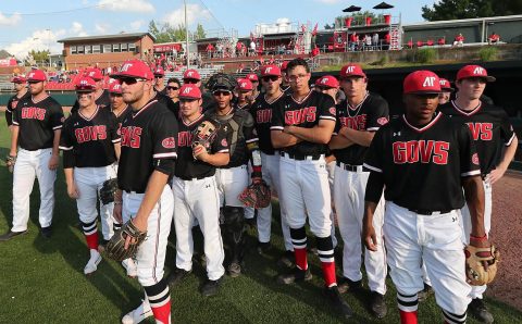 Austin Peay Baseball loses 4-3 to Jacksonville State at Raymond C. Hand Park, Thursday night. (APSU Sports Information)