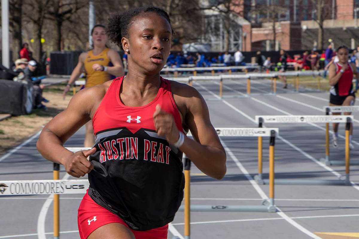 Three APSU Track and Field athletes got in one extra meet before OVC Championships. (APSU Sports Information)