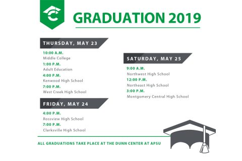 2019 CMCSS High School Graduation Schedule