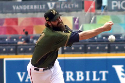 Round Rock Express outlasts Nashville Sounds in Game Two Extra Innings, Monday. (Nashville Sounds) Round Rock Express outlasts Nashville Sounds in Game Two Extra Innings, Monday. (Nashville Sounds)