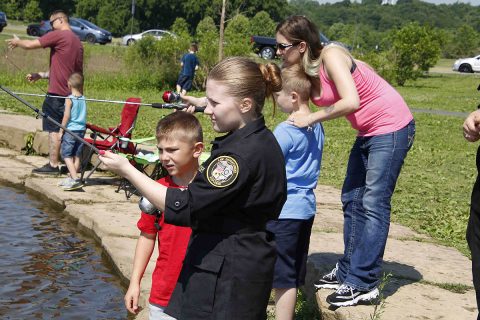 Kids had a great time at Saturday's "Cops and Bobbers" event. (Jim Knoll, CPD)