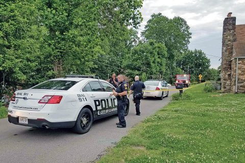 Clarksville Police processing the scene of a man shot in Earl Slate Road area. The man died from his wounds.