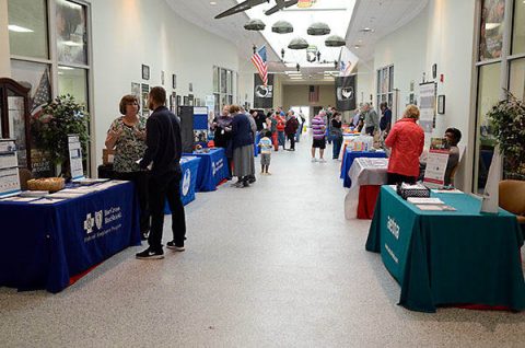 Representatives from 35 organizations including the American Red Cross, Tennessee Valley Healthcare System and Blanchfield Army Community Hospital were on hand to field questions from retirees and their spouses during the 2018 Retiree Appreciation Day at the Soldier Support Center, Fort Campbell, KY. (Fort Campbell Public Affairs archives, U.S. Army) Representatives from 35 organizations including the American Red Cross, Tennessee Valley Healthcare System and Blanchfield Army Community Hospital were on hand to field questions from retirees and their spouses during the 2018 Retiree Appreciation Day at the Soldier Support Center, Fort Campbell, KY. (Fort Campbell Public Affairs archives, U.S. Army)