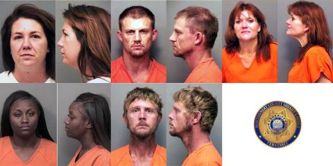 (Top L to R) Katie Lee Schroeder, Jamie Lee Drenth, Liana Lynn Allen, (Bot L to R) Stephanie Nicole Howard, and Adam Wayne Felts are wanted by the Montgomery County Sheriff's Office. (Top L to R) Katie Lee Schroeder, Jamie Lee Drenth, Liana Lynn Allen, (Bot L to R) Stephanie Nicole Howard, and Adam Wayne Felts are wanted by the Montgomery County Sheriff's Office.