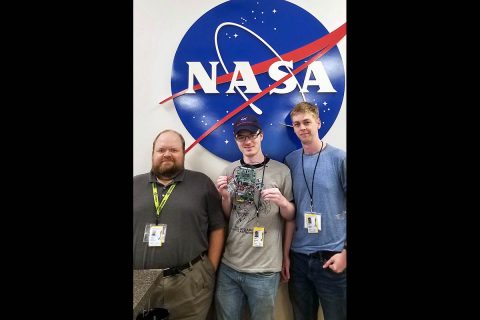 From the left are Dr. Justin Oelgoetz, Zach Hill and Zach Givens. (APSU) From the left are Dr. Justin Oelgoetz, Zach Hill and Zach Givens. (APSU)